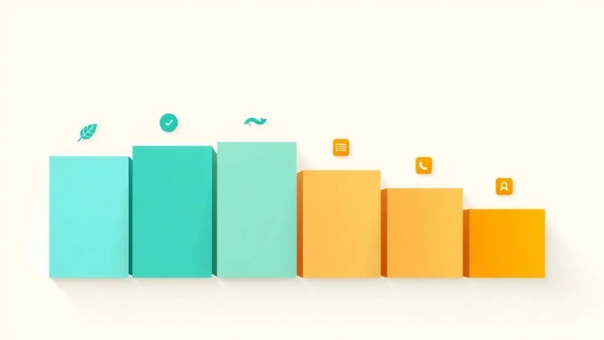 Seven ascending blocks arranged like a week strip — illustration for A Realistic 7-Day CPA Marketing Action Plan