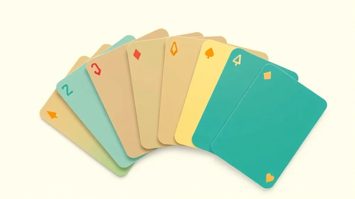 An array of different-sized offer cards fanned out like a hand of playing cards — illustration for Best CPA Offers to Promote in 2026 (By Vertical and Traffic Type)