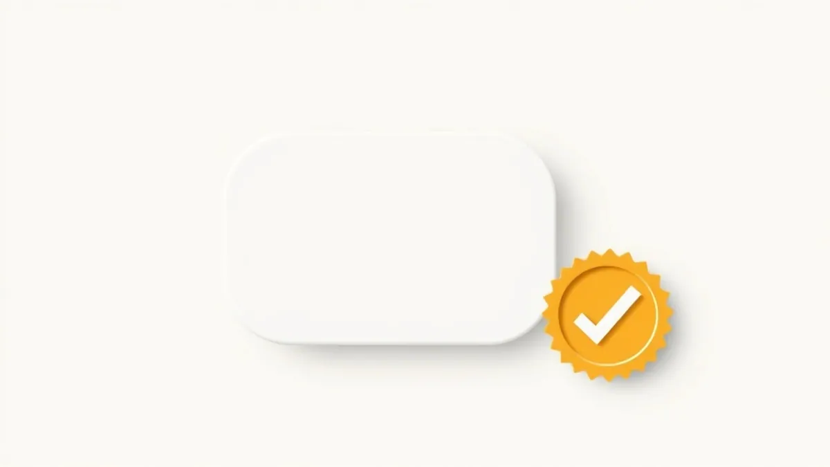 An application form abstraction as a floating rounded panel with an approval stamp shape beside it — illustration for CPA Affiliate Programs: The Best Ones and How to Join