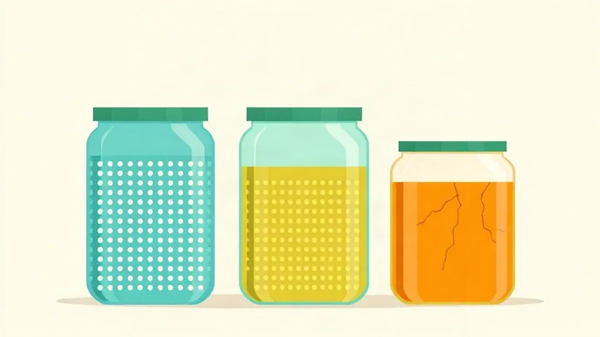 Three containers side by side of different sizes and tints — illustration for Email Marketing for CPA Offers: Lists, Consent and Network Rules