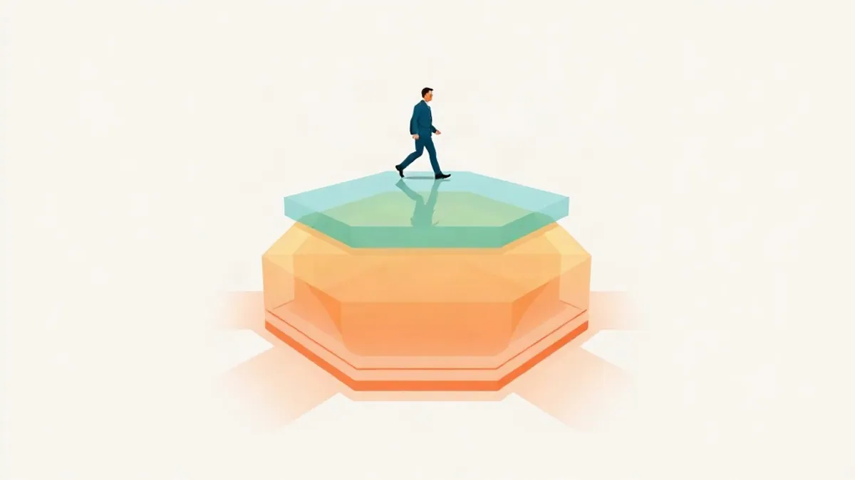 Three stacked translucent layers of different tints — illustration for Is CPA Marketing Legal? Disclosure Rules and What Gets You Banned